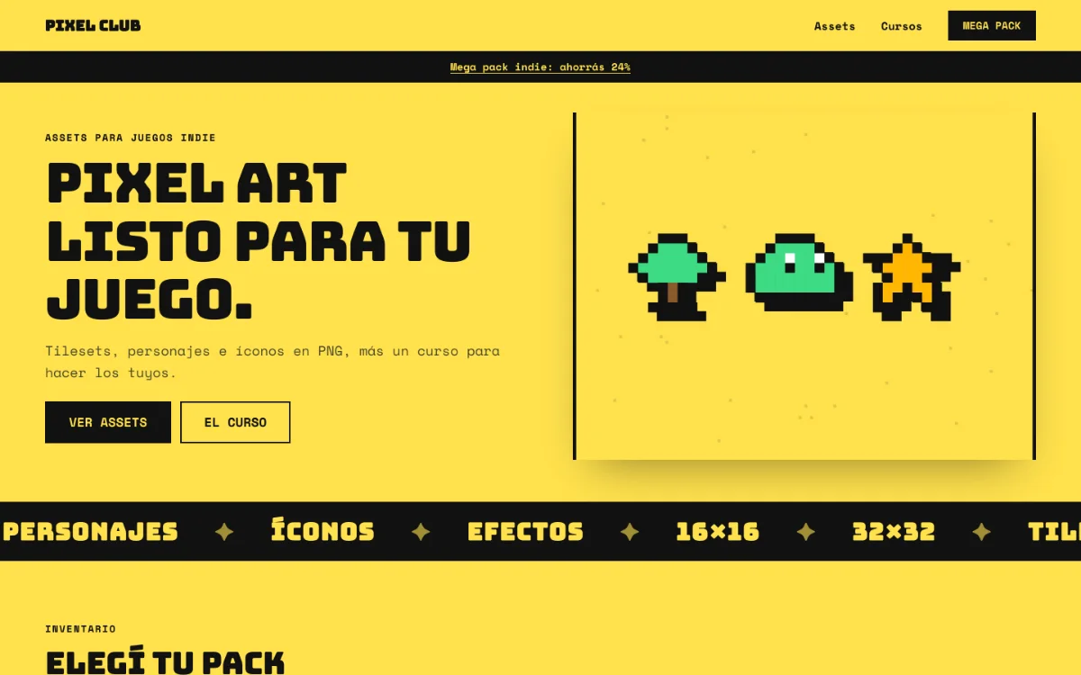 Design retrô em amarelo e preto com bordas marcadas